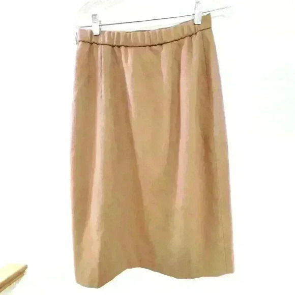 Koret Career Vintage Camel Skirt 100% Merino Wool 12 Made in USA - Picture 1 of 6